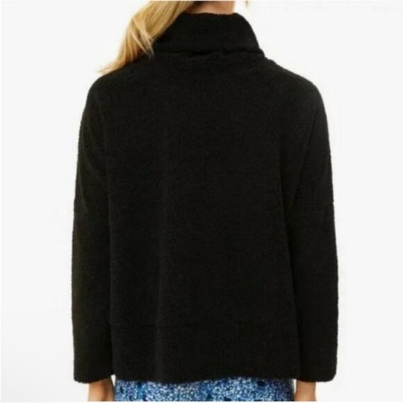 Tuckernuck Rollins Teddy Fleece Funnel Neck Pullover in Black Size M - Picture 4 of 10